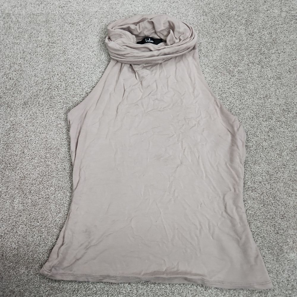 Lulus Sleeveless Turtleneck Racerback Top - Picture 9 of 10